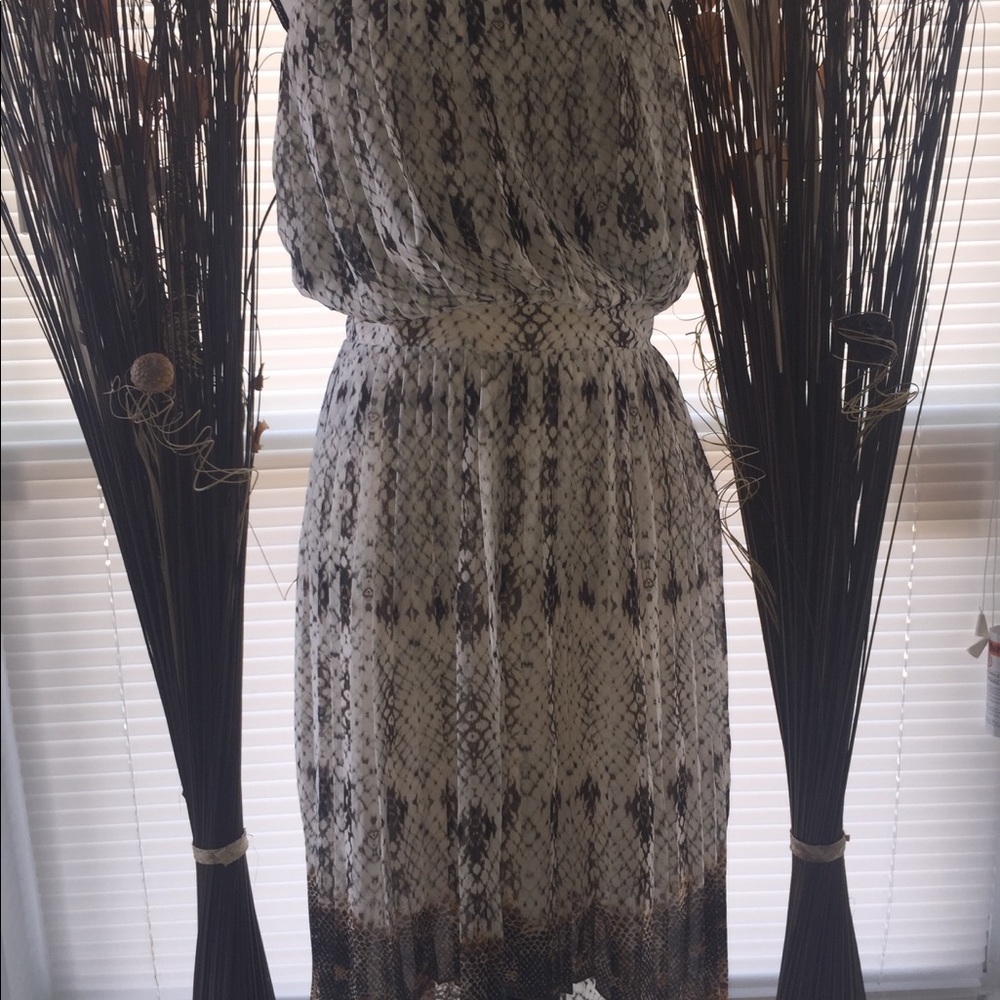 Lavender Brown Strapless High-Low Dress - Picture 5 of 6